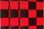 48 Pack Black Red 1" X 12" X 12" Acoustic Wedge Studio Foam Sound Absorption Wall Panels Multiple Colours Available, See Photos (free Postage)
