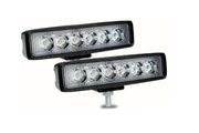 2pcs 6-Inch 18W LED Work Lights, Spotlight Off-Road LED Pods, Fog Lights, Driving Lamps with Adjustable Bracket, Ultra Bright