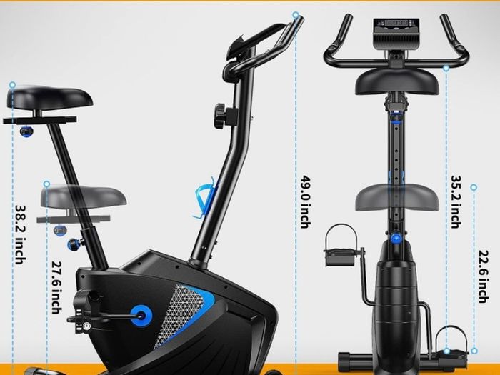 Exercise Bike Fitness Bike Advanced Home Trainer Stationary Bike Adjustable Magnetic Resistance for Home Gym Workout (FREE POSTAGE)