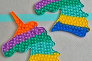 Matching giant Unicorn poppet fidgets (pair)
