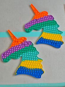 Matching giant Unicorn poppet fidgets (pair)