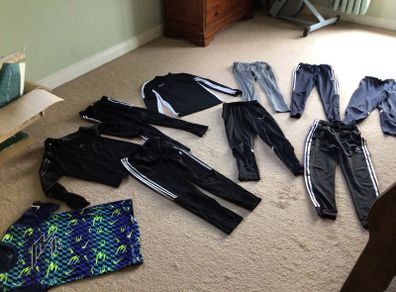 Boys track bottoms, tops, Nike, Adidas age 11-12