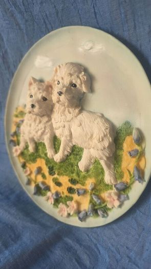 Decorative 3D dog wall plate