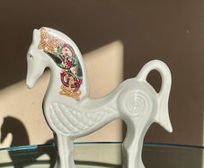 Vintage 1980's Cre Irish Porcelain Celtic Horse, Joe McCaul