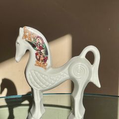 Vintage 1980's Cre Irish Porcelain Celtic Horse, Joe McCaul