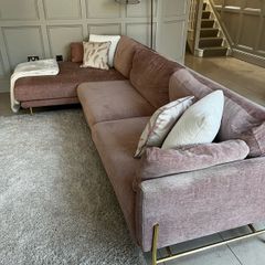 Calligaris Blush Pink Corner Sofa with Chaise Longue