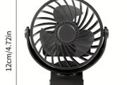 Clip on fan usb rechargeable black blueish green 2 for 20