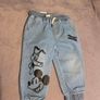 Disney Mickey Mouse/Goofey Denim Joggers BNWT (12-18 months) Image 3