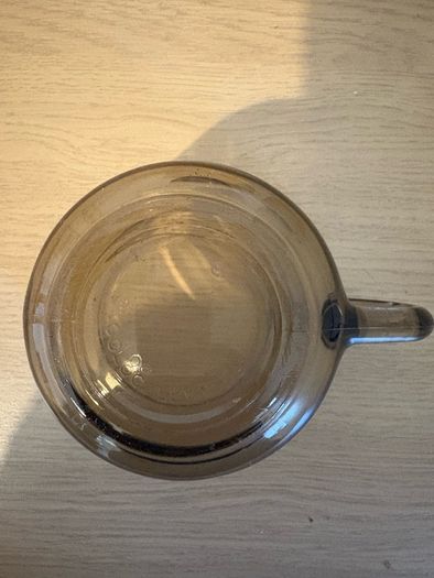 Retro Vintage ARCOROC France Fume Smoked Glass Cup and Saucer SPARES 1970s