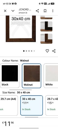 Dark brown picture frame