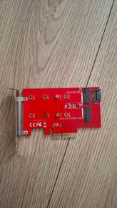 Dual M.2 SSD to PCIe Adapter Card (NVMe M-Key & SATA B-Key)