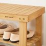 3-Tier Bamboo Shoe Bench, Shoe Rack Storage Organizer, 70 x 28 x 45 cm, ideal for Hallway, Bathroom, Living Room Image 8