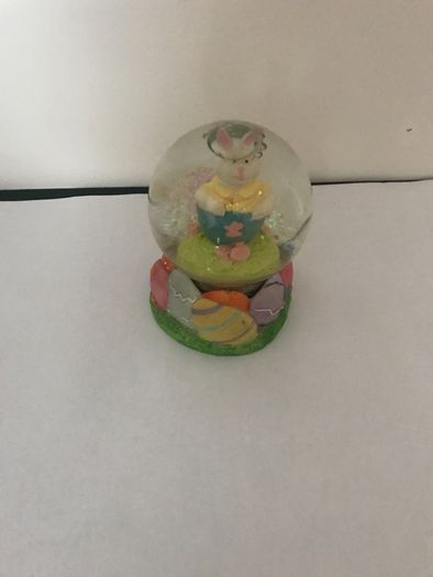 Easter Bunny Snow Globe