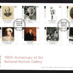 2006 Isle of Man 150th Anniversary of the National Portrait Gallery Commemorative Stamps First Day Cover (FDC)