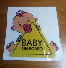 Car Decal.  Baby on Board. Girl