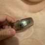 Vintage Silver Etched flower Bangle Bracelet Image 6