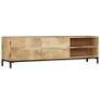 TV Cabinet 145x30x41 cm Solid Mango Wood Image 2