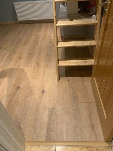 Wood flooring and stair covering