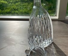 Heavy Cut Crystal Glass Decanter with Ball Stopper, 29cm, 1.63kg