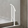 Handrails for Outdoor Steps, 1-2 Step Stair Hand Rail Kit, Transitional Carbon Steel Railings with Installation Kit, Stair Rails for Seniors, Concrete Steps & Porch & Deck, White Retro Arch Image 8