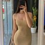 Gold knitted midi dress  6-10 Image 7