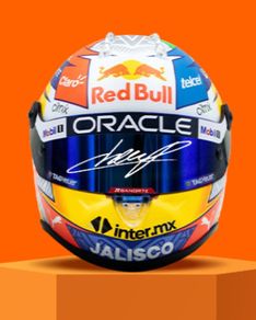 (Limited Time Offer, For EUR 999 Only) Authentic Sergio Perez Signed Red Bull Racing Helmet