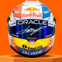 (Limited Time Offer, For EUR 999 Only) Authentic Sergio Perez Signed Red Bull Racing Helmet