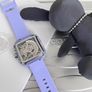 Award Winning CigaDesign X Series Automatic Ceramic Square Watch in Lilac Image 4