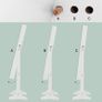 _Freestanding Jewelry Cabinet, Jewelry Organizer with 2 Removable Cosmetic Organizers, Frameless Psyche Mirror, with Lock and Keys, White Image 6