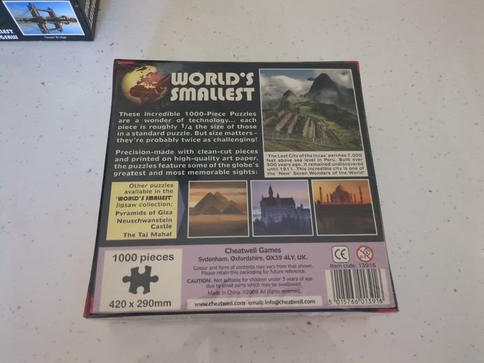 World's Smallest 1000 Piece Puzzle - Machu Picchu