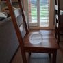 Solid Oak 6ft Dining Table and 6 matching solid oak chairs Image 5