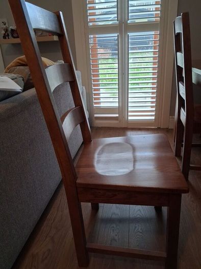 Solid Oak 6ft Dining Table and 6 matching solid oak chairs