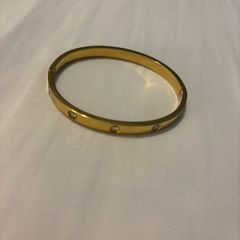 Bangle - Gold Plated - Stainless Steel Cubic Zirconia