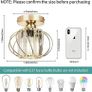 HOME Modern Crystal Ceiling Light Fixture- Industrial Mini Semi Flush Mount Ceiling Lighting LED Crystal Chandeliers Fitting for Kitchen Hallway Dining Rooms Living Room (FREE POSTAGE) Image 2