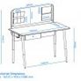 ALPHASON Home Office Desk Oak and White Freemont Image 6