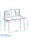 ALPHASON Home Office Desk Oak and White Freemont