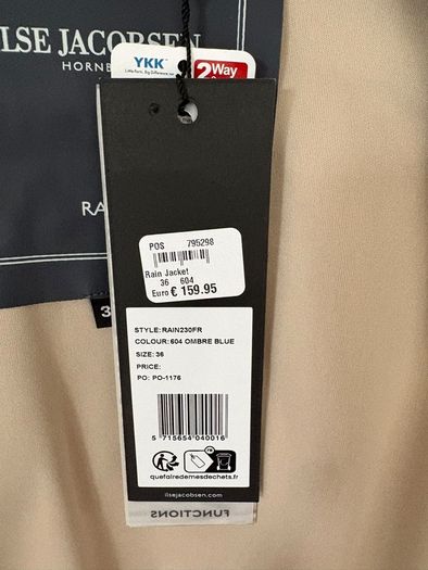 Danish brand renowned for its rainwear Ilse Jacobsen  French navy coloured rain coat BRAND NEW