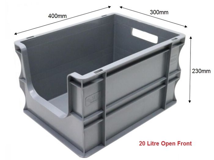 Euro Open Front Storage Boxes Bins Crates