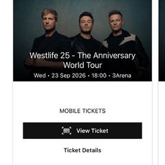 X2 Westlife standing tickets