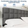 King Bed Frame, Easy Assembly, Sturdy Wooden Slat Image 5