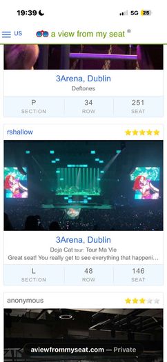 Concert tickets
