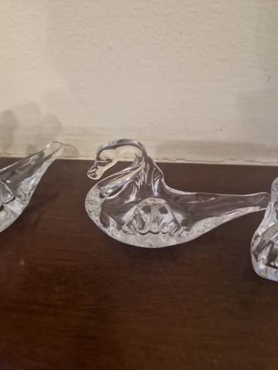 glass swans