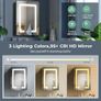 Bathroom Mirror Cabinets with Led Lights, Aluminum Alloy Wall Mounted Bathroom Cabinet Led Bathroom Mirror, 3 Colors Anti Fog, Adjustable Shelves, Touch Sensor, Concealed Storage Image 8