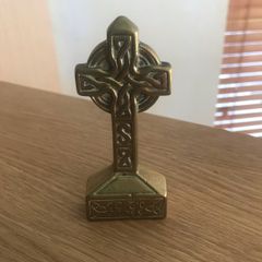 Vintage Brass Celtic Cross