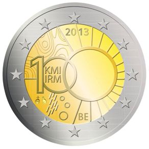 Belgium 2 Euro Commemorative Coin 2013 - The Royal Meteorological Institute. Uncirculated