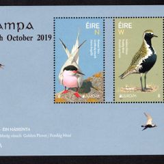 2019 Ireland Stampa Public Souvenir on Europa National Birds Commemorative Stamps Miniature Sheet Overprinted for Stampa Mint Never Hinged (MNH)