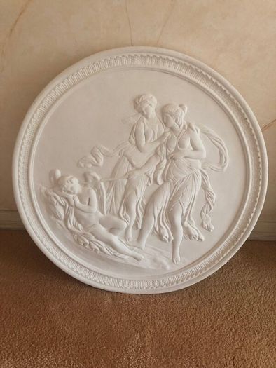 Plaster cast figures for wall