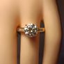 3 carat Moissanite Solitaire Ring in 18kt Vermeil Hard Gold Plated Sterling Silver (Bargain) Image 6