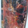 48cm Original Abstract Painting Framed Abstract Painting Fiery Red Orange Painting Modern Art Contemporary Irish Abstract Gerhart Richter Style Image 2
