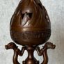 Pair Of Antique Bronze Boshan Incense Burners - Bronze Image 8